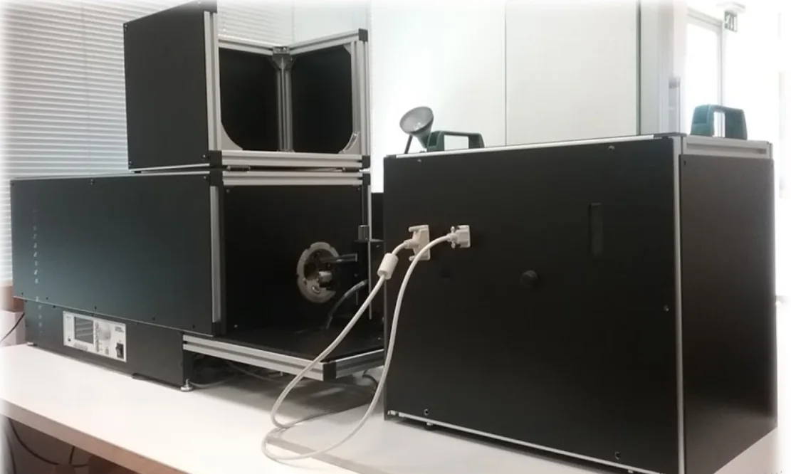 Large enclosed ARKEO optical measurement system installed on a laboratory bench
